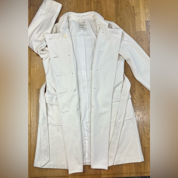 Old Navy White Double-Breasted Trench Coat with Belt Womens - XL - Picture 10 of 14